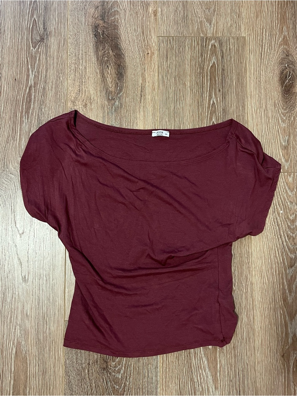 ardene purple/burgundy off shoulder top